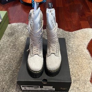 Rick Owens x Dr Martens pony hair boots